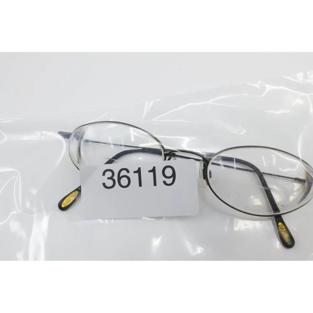 Sakura 151 Eyeglasses Brown Oval Metal Frames 49-19-140 Eyewear Demo Lenses